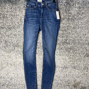 Pilcro Jeans Womens 24 Blue Curvy Hi-Rise Skinny Anthropologie Denim Stretch NWT